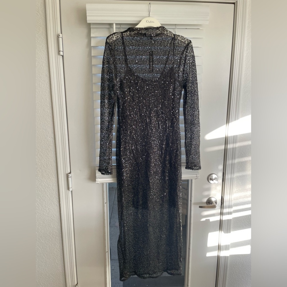 NWT Steve Madden Blakely Black Sequin Dress
